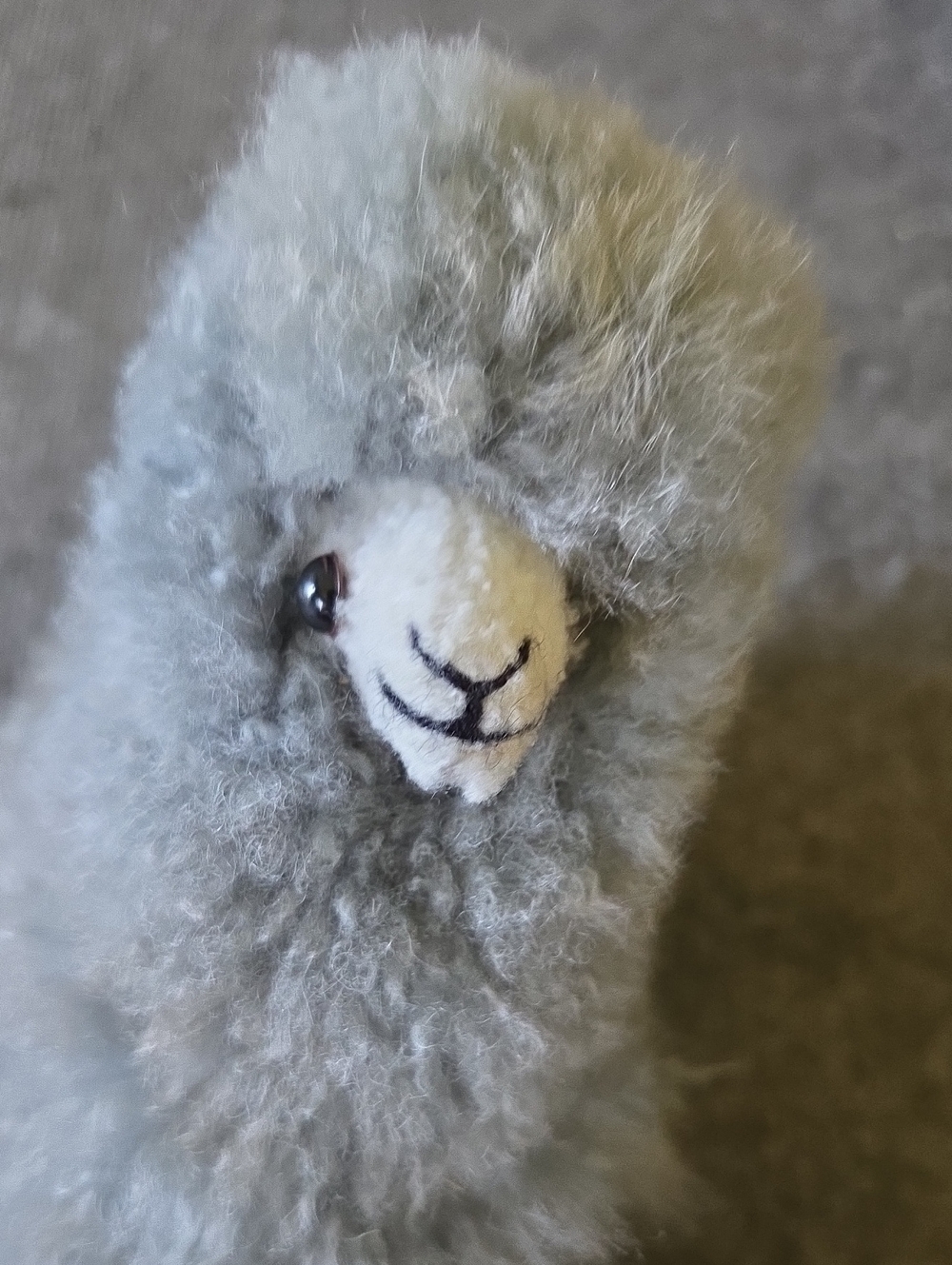 Plush Alpaca Plushie in Soft Gray